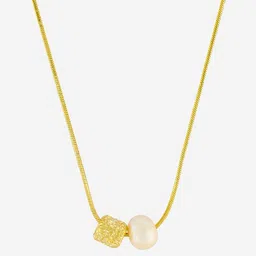 Kushal's Fashion Jewellery Gold-Plated Pearls Beaded Pendant With Chain-picture-21