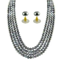 Sri Jagdamba Pearls Golden Alloy Necklace Set-picture-12