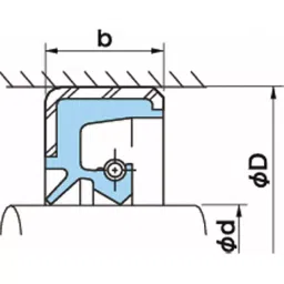 NOK TB Type Nitrile Rubber Oil Seal, TB45051028 image 2