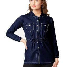 Miss Chase Navy Full Sleeves Jacket-picture-12