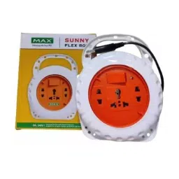 Max 3 Sockets 6 Amp Extension Board with 4 m Cable Orange, MAX01006 image 2