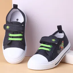 Cute Walk by Babyhug Casual Shoes With Velcro Closure Rocket Print- Blue-picture-29