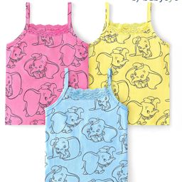 babyoye disney Babyoye 100% Cotton Knit Sleeveless Slips Dumbo Graphics Pack of 3 - Multicolour-picture-4