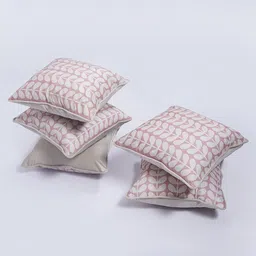 SANSKRUTIHOMES Beige & Off White Set of 5 Floral Velvet Square Cushion Covers-picture-32
