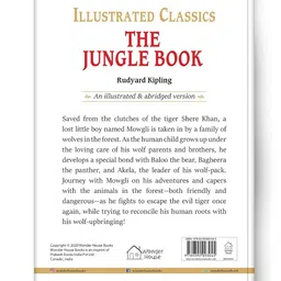 wonder house books The Jungle Book: Illustrated Abridged Children Classic English Novel With Review Questions (Hardback) image 2