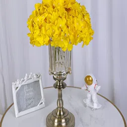 VRB DECOR Yellow 10 Pieces Hydrangea Artificial Flower image 3