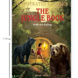 wonder house books The Jungle Book: Illustrated Abridged Children Classic English Novel With Review Questions (Hardback) image 3