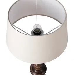 Homesake Mabel Antique Black Wood Table Lamp With Shade - Brown image 4