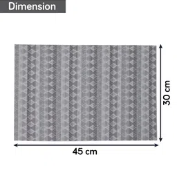 HOKIPO Grey & Black 6 Pieces Geometric Rectangle Table Placemats image 2