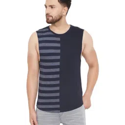 Hypernation Blue Crew Cotton T-Shirt-image-25