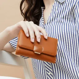 code by lifestyle Lifestyle Tan Tri-Fold Wallet image 3