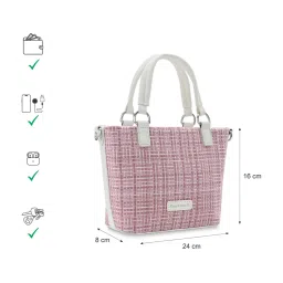 Fastrack Pink Small Woven Satchel image 3