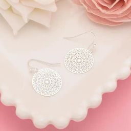 Accessorize London Silver Drop Earrings-image-15
