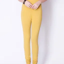Dollar Missy Yellow Cotton Leggings-picture-29