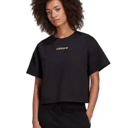 Adidas Originals Black Cotton T-Shirt-image-8