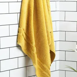Spaces Atrium Self Yellow 500 GSM Cotton Bath Towel - Set of 4-image-16