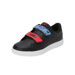 Puma Kids Smash Ball Black & Red Casual Sneakers image 3