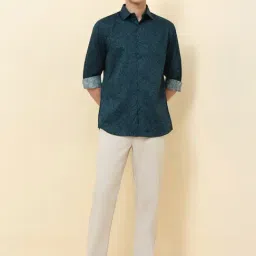 Allen Solly Blue Cotton Regular Fit Printed Shirt image 5