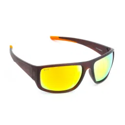 Irus Red Wraparound Sunglasses For Men image 3