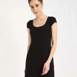 Tommy Hilfiger Black Cotton A-Line Fit Dress-image-33