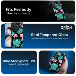 QRIOH Tropical Leaves Floral Printed Oneplus Nord 2T Silicone Mobile Back Case image 3