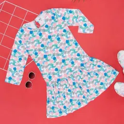 YU by Pantaloons Kids Blue & Pink Printed Dress-image-78