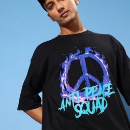 Kook N Keech Jet Black Hyper Hypo Printed Drop-Shoulder Sleeves Pure Cotton T-shirt-picture-44