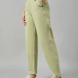 FEMEA Green Elastane Solid Trackpants image 3
