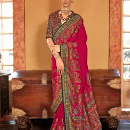 Elora Red Paisley Saree-image-24