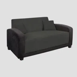 Febonic Charcoal Grey Neem Wood Alex 2 Seater Sofa image 3