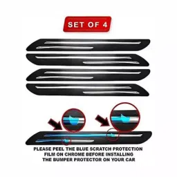 Carsonia Black Rubber Bumper Guard for Toyota Altis (Pack of 4) image 2