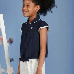 One Friday Kids Blue Regular Fit Top image 3