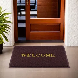 Aura 4Pcs Maroon & Red Self-Designed Anti-Slip Eco-Friendly Absorbent Large Doormats image 3