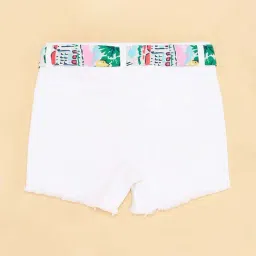 Pantaloons Junior Kids Bright White Cotton Regular Fit Short image 4