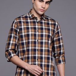 Louis Philippe Sport Nirvana Slim Fit Checked Pure Cotton Casual Shirt-picture-30