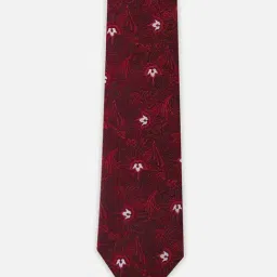 Allen Solly Maroon Embroidered Tie image 3