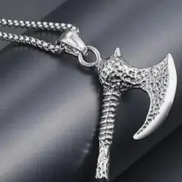 Ringzinnie Unisex Stainless Steel Silver-Plated Quirky Pendant With Chain-picture-47