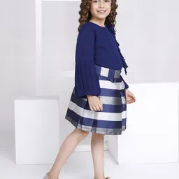 Peppermint Girls Round Neck Bishop Sleeves Top with Skirt image 3