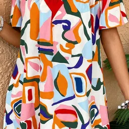 StyleCast Printed Off-Shoulder A-Line Mini Dress image 2