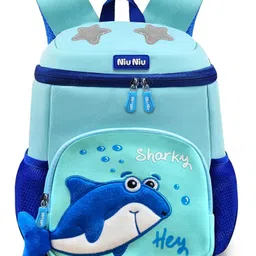 FunBlast Cute Sharky Themed Miniature Backpack Blue - 12 Inch-image-15