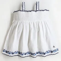 Cherry Crumble By Nitt Hyman Sleeveless Floral Embroidered Top - White-picture-25