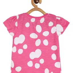 MINI KLUB Cotton Cap Sleeves Cat Printed & Ears Applique Detailed Top - Lilac image 3