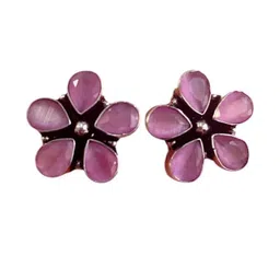 D Glamm Fashion-SPARKLING STYLE Floral Studs Earrings-picture-13