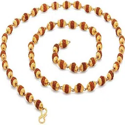Divine souvenirs Unisex Rudraksha Beaded Minimal Chain-picture-36