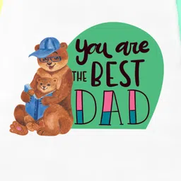 The Peppy Tend 100% Cotton Fathers Day Theme Full Sleeves You Are The Best Dad Text Printed Romper - Multi Colour image 4