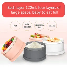 COMERCIO 4 Tier Baby Milk Powder Container - Multicolour image 5