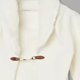 Fame Forever by Lifestyle Girls White Textured Jacket image 3