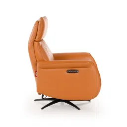 Durian Modern Golden Oak Leather 1 Seater Recliners Sofa image 3