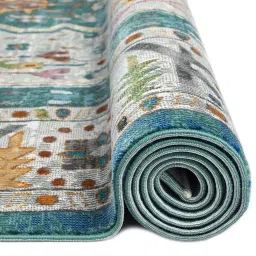 Obsessions Teal Classic Machine Made Carpet - Medium image 3