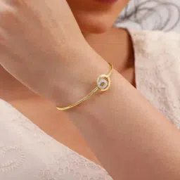 Mia by Tanishq 14k (585) Diamond Yellow Gold Bangle for Women-picture-21